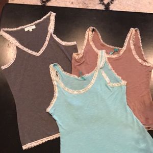 Cute lace undershirts size large